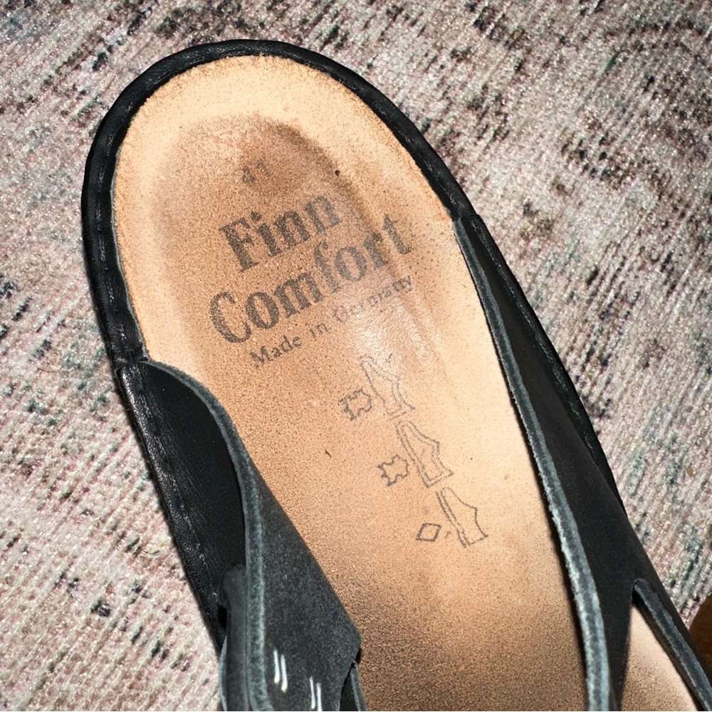 Finn Comfort Black Women's Barbados Sandals Size 41 - Picture 8 of 10